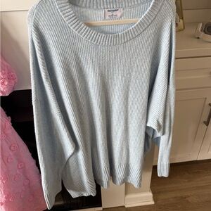 Old Navy Pale Blue Ribbed Crewneck Sweater